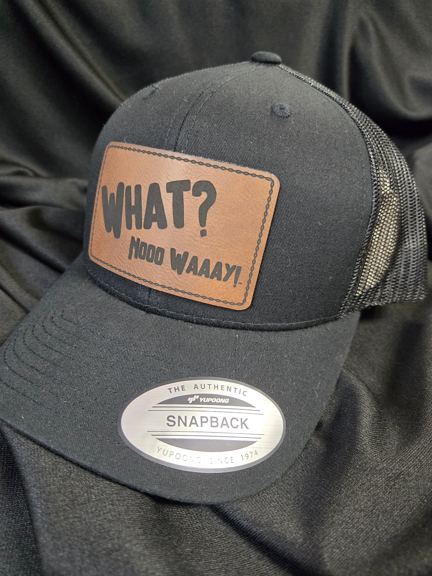 What Nooo Waaay Leather Patch Snap Back