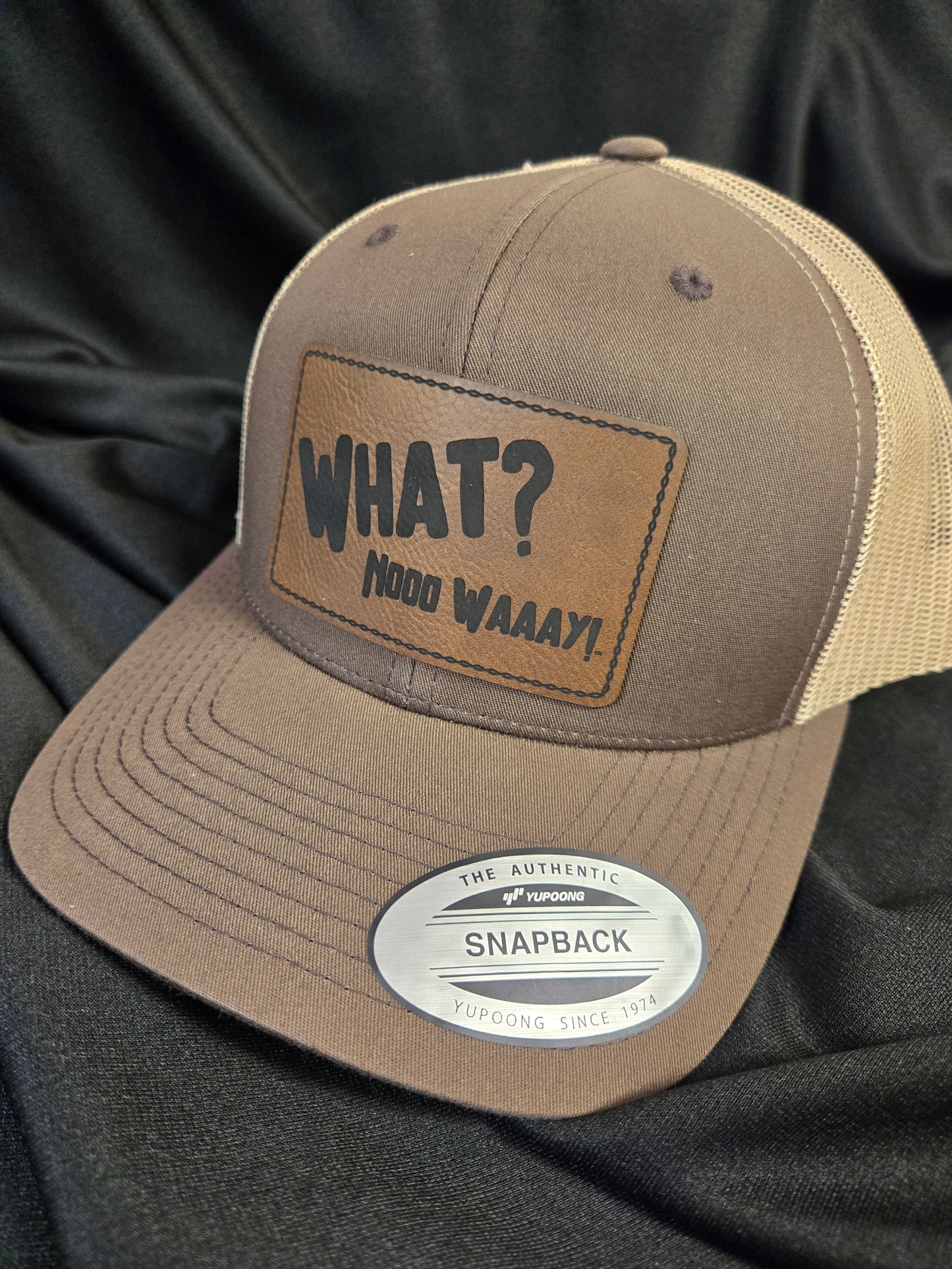 What Nooo Waaay Leather Patch Snap Back