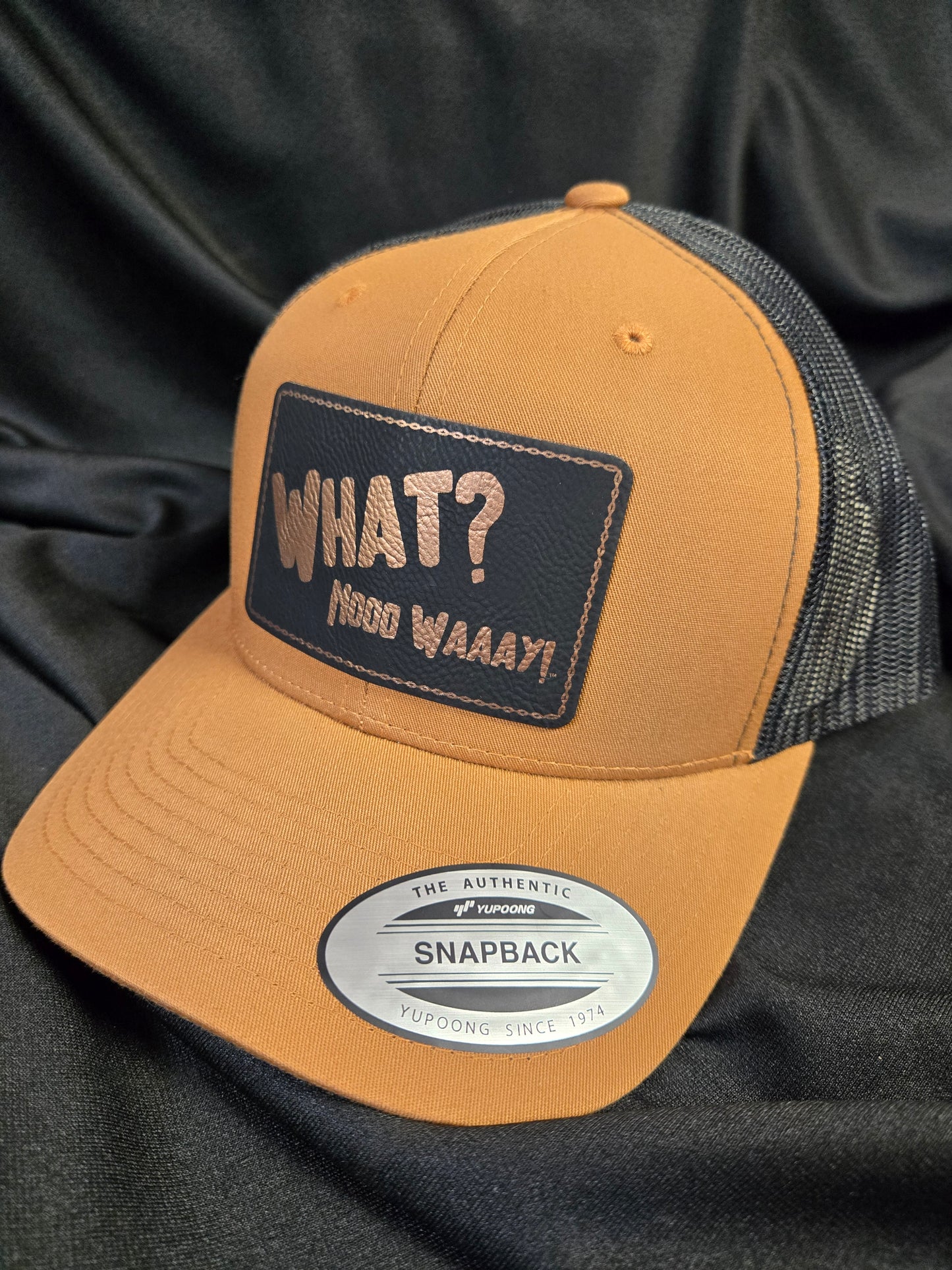 What Nooo Waaay Leather Patch Snap Back