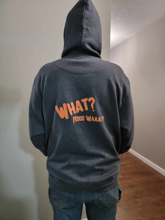 Party In The Back & What Nooo Waaay Grey & Orange Unisex Hoodie *LIMITED EDITION*