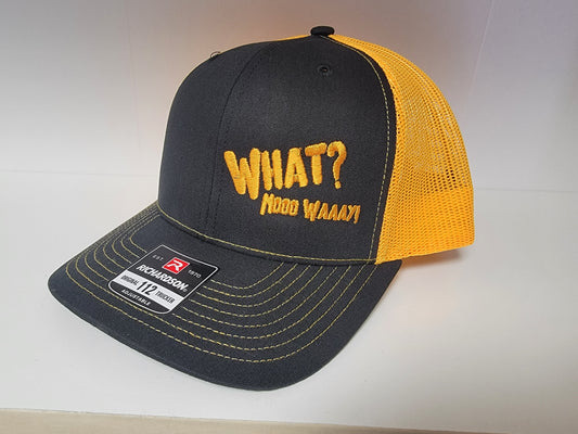 What Nooo Waaay Black & Gold Snap Back Trucker Hat