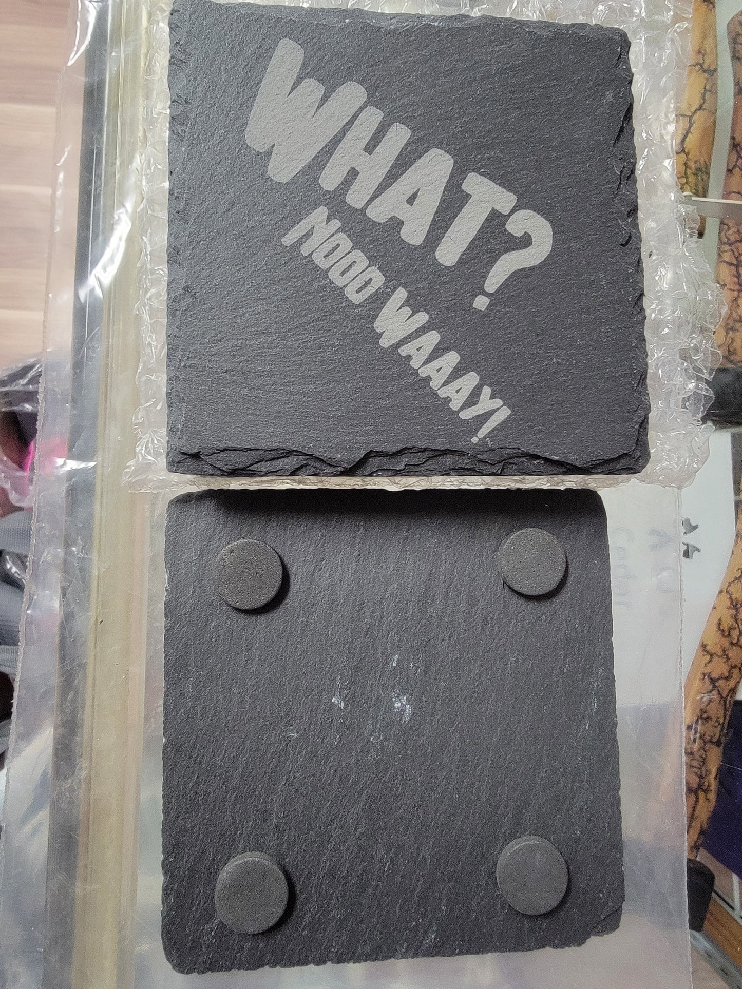 WNW/ FSake Slate Coasters set of 4