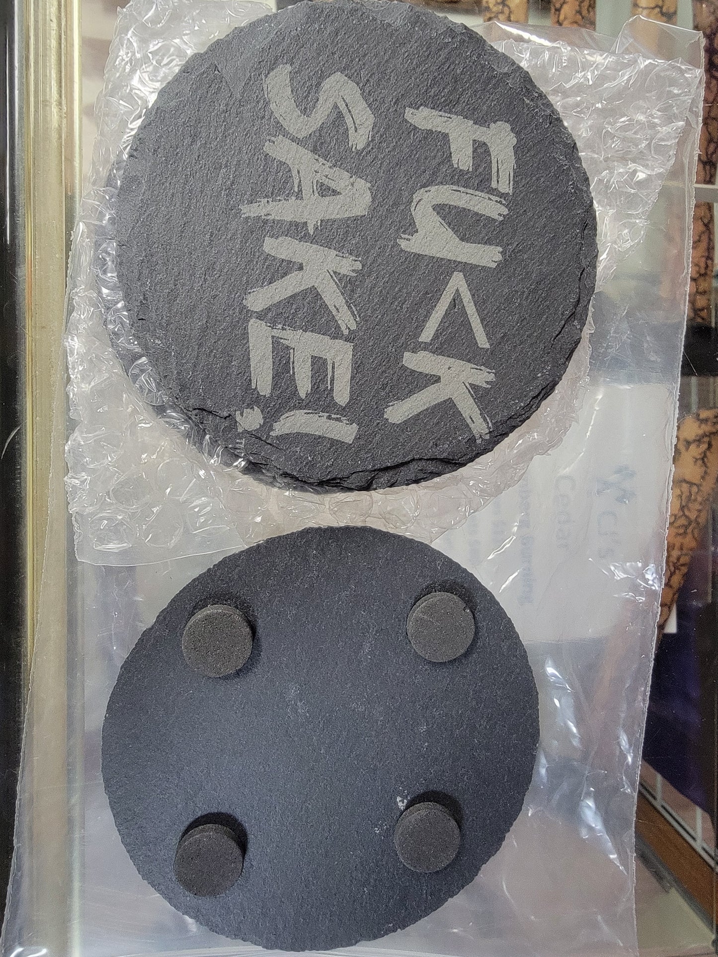 WNW/ FSake Slate Coasters set of 4