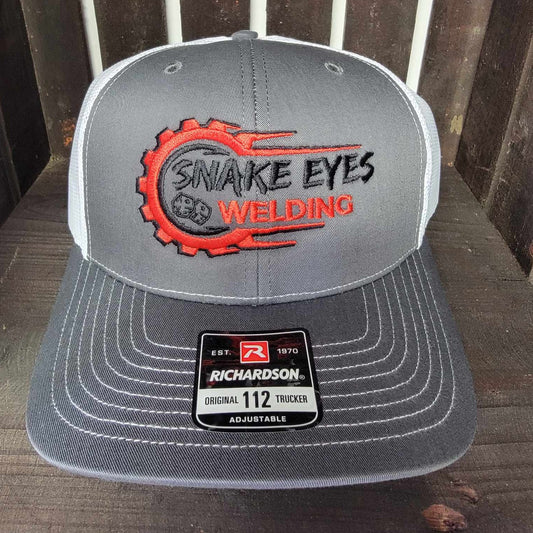 Snake Eyes Wielding Charcoal & White Snap Back Hat