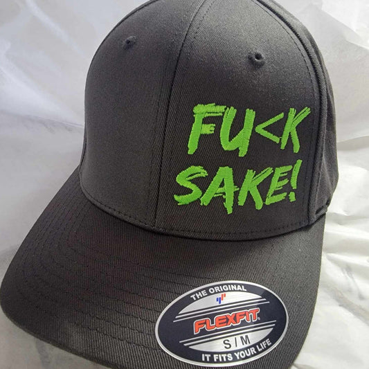 Fu(k Sake Charcoal & Neon Fitted Flexfit Hat