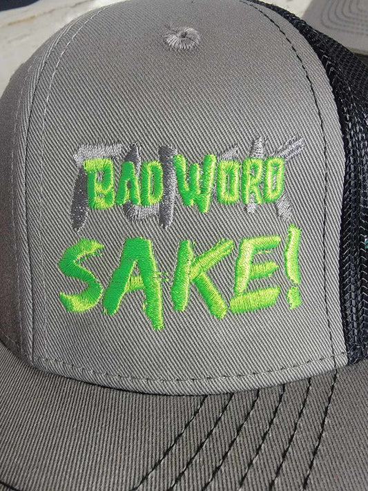 **YOUTH** Bad Word Sake Grey & Green Trucker Hat