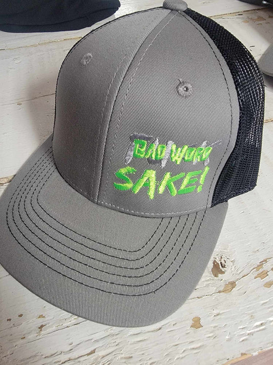 **YOUTH** Bad Word Sake Grey & Green Trucker Hat