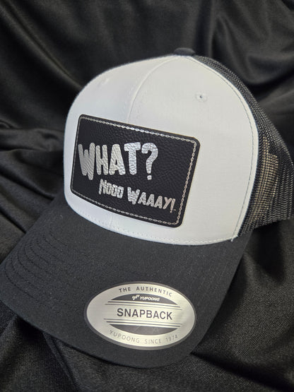 What Nooo Waaay Leather Patch Snap Back